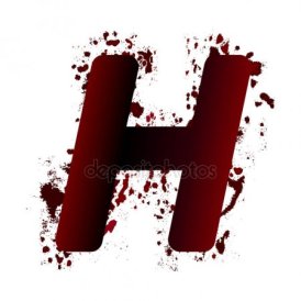 h letter design creepy